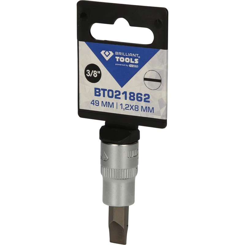BRILLIANT TOOLS BT021862 3/8 Inch Slotted Bit Socket 2 x