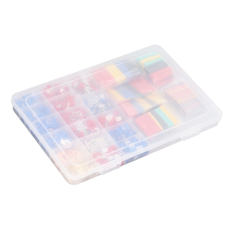 678PCS Cold Pressed Terminals Kit Rubber Electrical Insulated Terminals Assortment