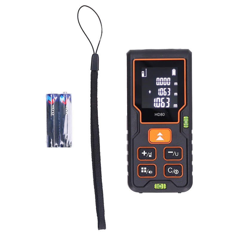 Laser Distance Meter Infrared Backlit LCD Tape Measure Distance Area
