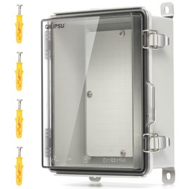 QILIPSU UL94-V0 Outdoor Electrical Box 8.3"x6.3"x3.9" Waterproof Junction Box Weatherproof PC/ABS Alloy Plastic IP66 Project Electric Enclosure Clear Hinged Door
