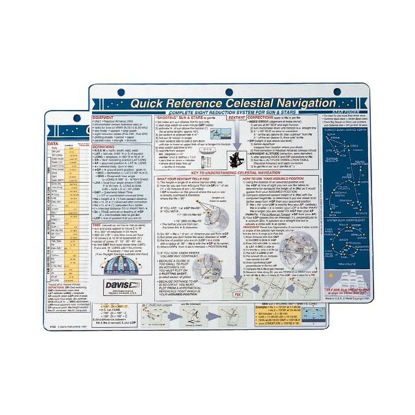 Davis Instruments Celestial Navigation Quick Reference Card