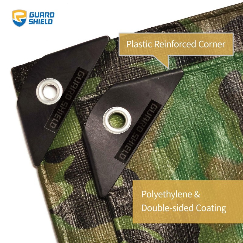 GUARD SHIELD Heavy Duty Camo Tarp Camouflage Tarps Waterproof 6x8