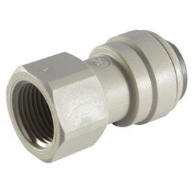 JOHN GUEST - 3/8" OD TUBE X 3/8" BSP FEMALE ADAPTOR - BSPP Thread, Flat End (Push-in Fittings, Imperial)