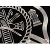 Firefighter Emblem Engraved Car Tag Diamond Etched on Black Aluminum