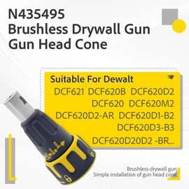 N435495 Drywall Gun Nose Cone，N449701 619773-02 Drywall Gun Bit Holder fits DeWalt DCF620B DCF620D2 DC F620M2 Replacement Cone Assembly