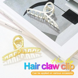 Banatra Metal Hair Claw Clips Small Gold Hair Clips for Thin Hair Accessories for Women and Girls (Pack of 2)