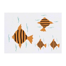 Azeeda 4 x 'Gestreifter tropischer Fisch' Temporäre Tattoos - Wasserfest, Hautfreundlich & Ungiftig · Transfers in Verschiedenen Größen (TO00074744)