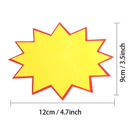 Ira Pollitt 230 Pieces Blank Star Burst Signs Starburst Signs Burst Paper Signs Price Label Tags,3.5 x 4.7 inch