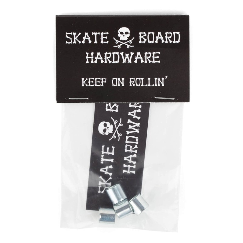 Skateboard Hardware Spacer Bearing Sleaves Set Silver Longboard Axle Spacer
