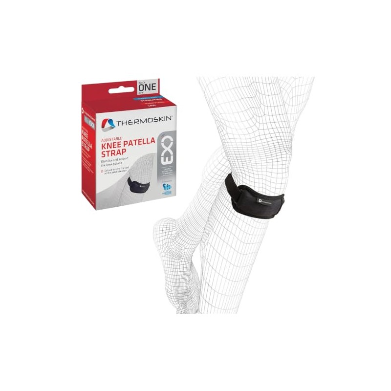 Thermoskin EXO Adjustable Knee Support, Black, One Size