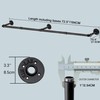 Crehomfy Industrial Pipe Clothes Rack with 3 S-shaped Hooks, 72’'L