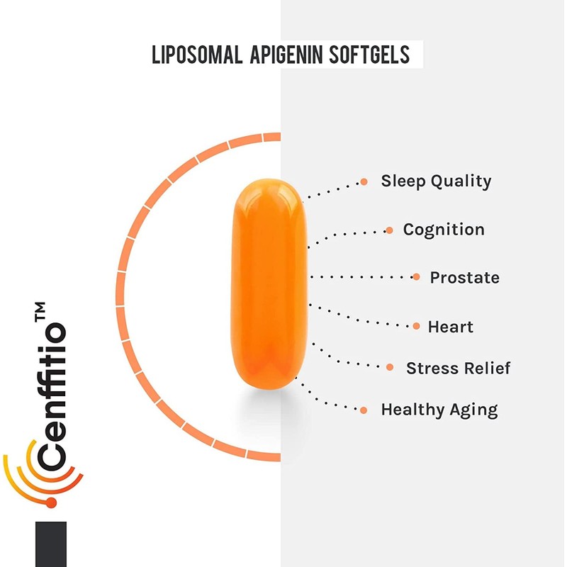 Cenffitio Liposomal apigenin 500mg Softgels - Optimal Apigenin Supplement with