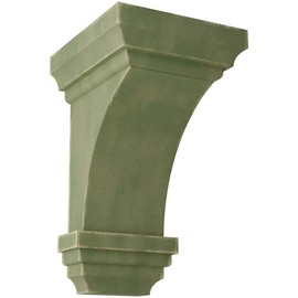 3 1/2"W x 3 3/4"D x 6"H Mini Jefferson Wood Vintage Decor Corbel, Restoration Green