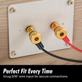 InstallGear 4 Gauge AWG Tinned Pure Copper Lugs Ring Terminals Connectors with Heat Shrink - 10-Pack | Electrical Connectors, Heat Shrink Wire Connectors for 4 Gauge Wire Terminals