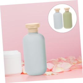 Healeved 2pcs Leakproof Travel Shampoo Bottles Avocado Squeeze Bottles Refillable Toiletries for Shampoo Conditioner