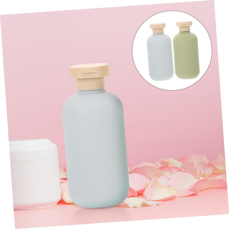 Healeved 2pcs Leakproof Travel Shampoo Bottles Avocado Squeeze Bottles Refillable