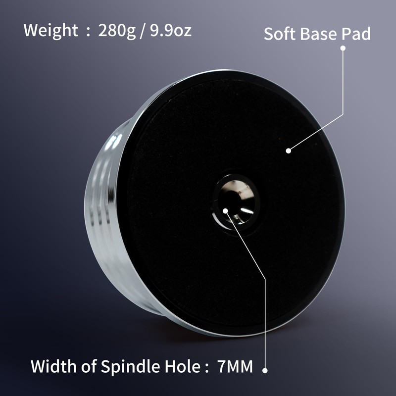 3 in 1 Silver Record Weight Stabilizer, Turntable Disc Stabilizer