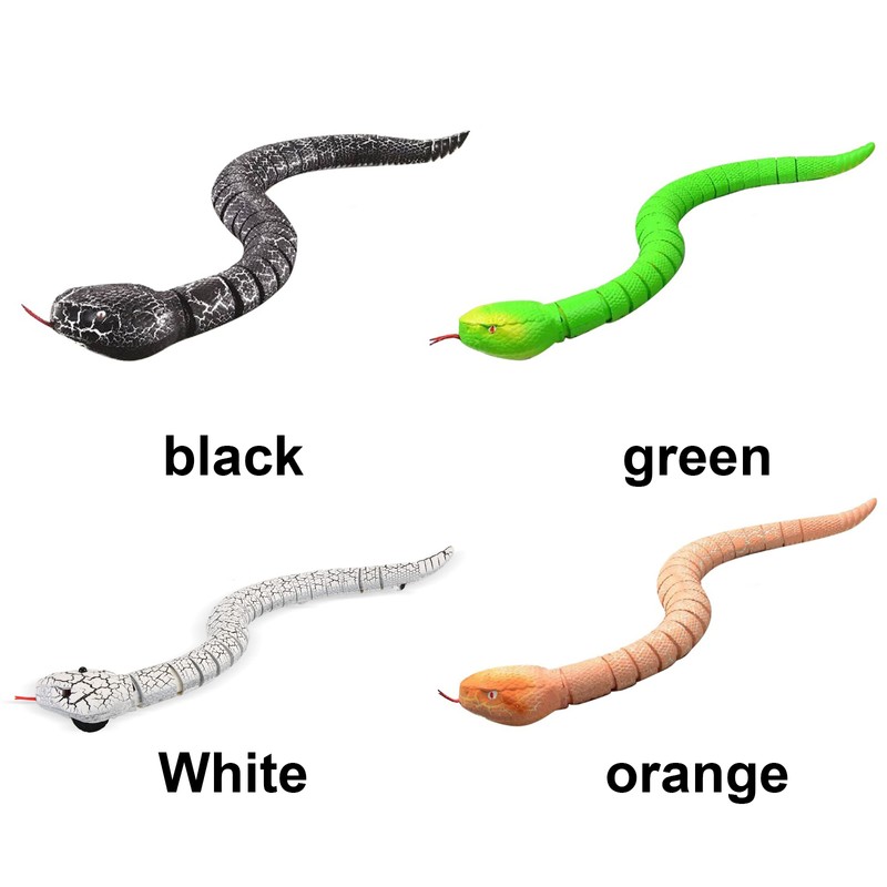 RC Snake Toy Retractable Tongue Swinging Tail Sliding Motion USB