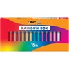 BIC 4-Color Rainbow Shine Limited Edition Set, Box of 15