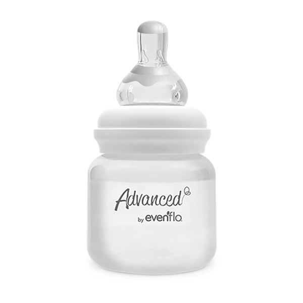 Advanced by Evenflo, Biberón Anticólicos Cuello Estándar, Recién Nacido, Transparente,