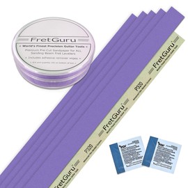 FretGuru Leveling Beam Replacement Sandpaper - 320 Grit 5 - Pack Self - Adhesive Strips for All Sanding Beam Fret Leveler 16” 400mm P320