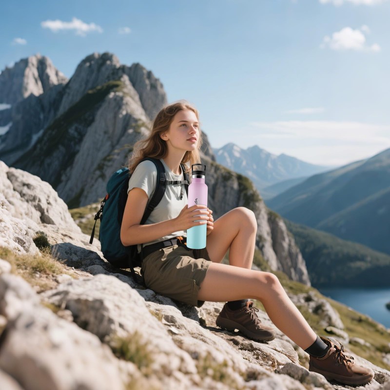 Thermos Flask, 1000 ml, BPA-Free, Stainless Steel, Leak-Proof Insulated Flask,