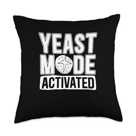 Baker Knead Crust - Baking Dough Sourdough Bread Throw Pillow