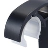 Ausi 4 Pcs Black Curtain Rod Brackets, Double Rod Holder