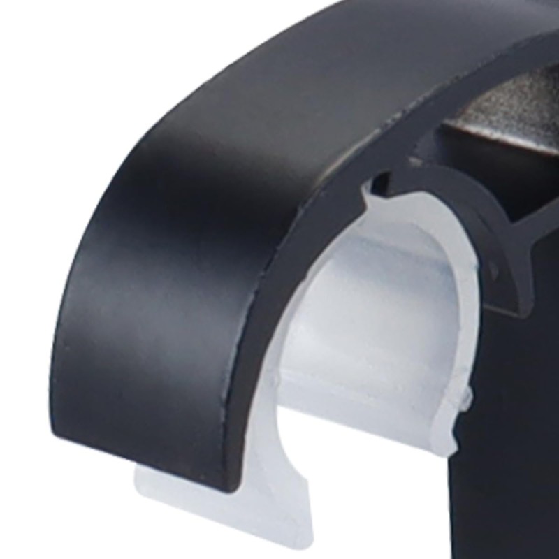 Ausi 4 Pcs Black Curtain Rod Brackets, Double Rod Holder