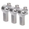 3Pcs Tube Clamp Hub Aluminum Shaft Clamping M4 Thread Mounting