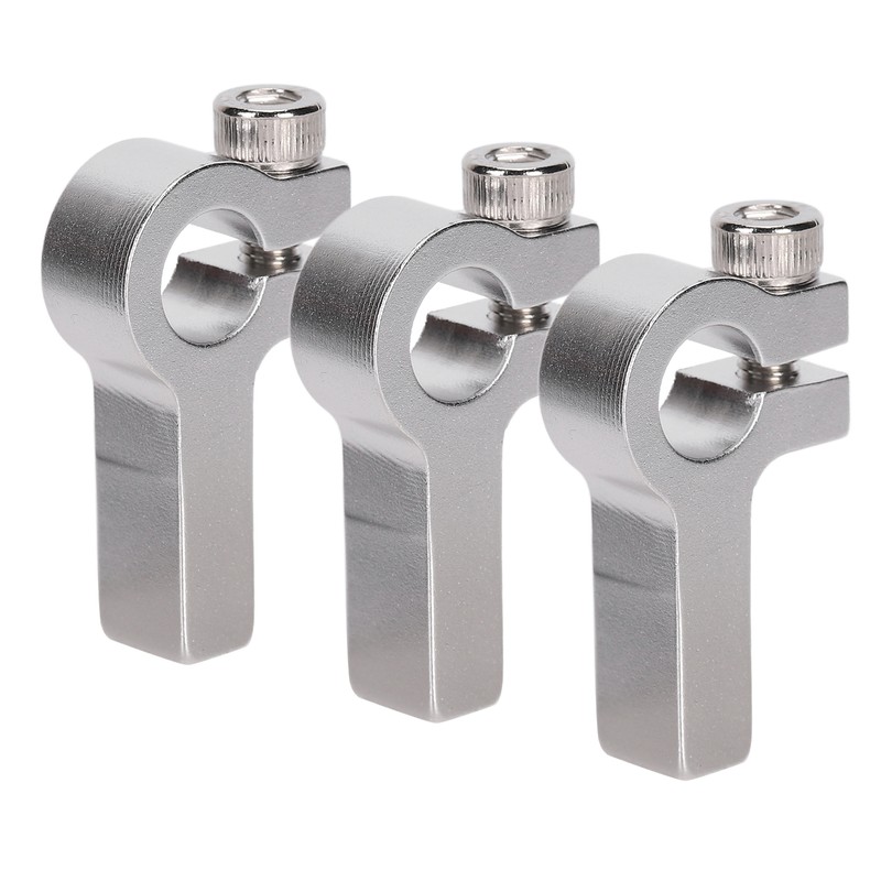 3Pcs Tube Clamp Hub Aluminum Shaft Clamping M4 Thread Mounting