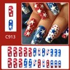4th July Independence Day Press on Nails Long Length Stars