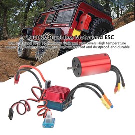 Brushless Motor Set,2845 2800KV Waterproof Brushless Motor and ESC Set with 35A ESC Kit for 1/12 Remote Control Car