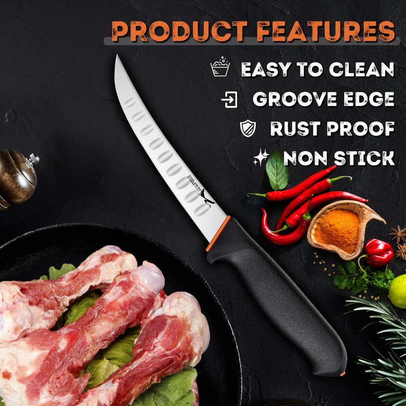 Golden Bird Professional Boning Knife - 6 Inch Stainless Steel