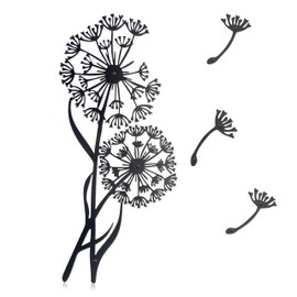 Urbraneco Metal Dandelion Wall Decor With Flying Seeds, Nature Wall Decor, Spring Flower Decor, Great Gift For Home Living Room Office Decor