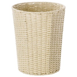 Chidorisangyou 13-507BG Trash Can Without Lid, Gray, 9.8 x 9.8 x 12.6 inches (25 x 25 x 32 cm), Paper Waste Bin, Beige