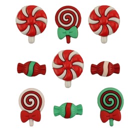 Buttons Galore Craft & Sewing Buttons - Christmas Candy - 3 Packs (27 Buttons)