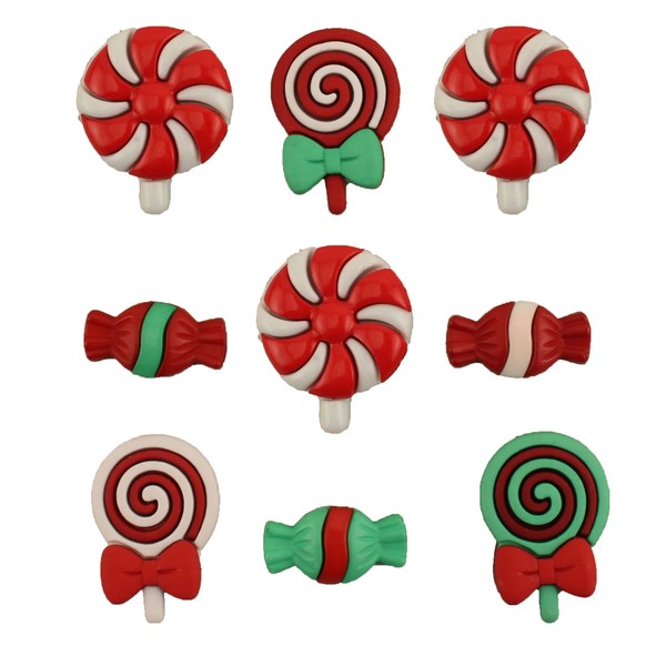 Buttons Galore Craft & Sewing Buttons - Christmas Candy -
