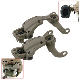 HEARFALCOM New Tactical Helmet Rail Adapter Compatible with Wendy 2.0 3.0 Rail or Compatible with MLOK Rail Helmet for Howard Leight Impact Sport Shooting Earmuffs (Medium)