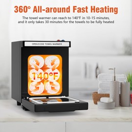 ORSUCCDE Hot Towel Warmer for Spa, 5L Small Towel Warmer for Esthetician, Mini Towel Warmer for Facial Salon Beauty, Professional Towel Heater Towel Warmer Cabinet(Black)