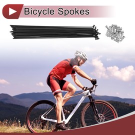 INFINAUTO 20 Set 13G Bicycle Spokes 210mm Bike Wheel Spokes 304 Stainless Steel Black