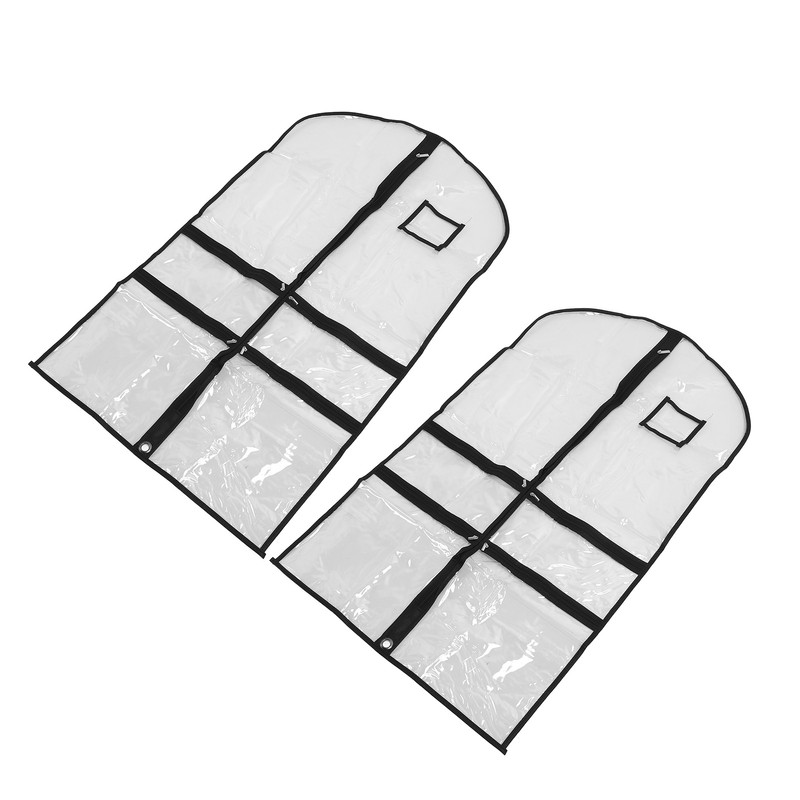 2pcs Garment Bags for Hanging Clothes Transparent Clothes PVC Dustproof