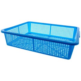 TrueCraftware-14-1/4" x 11-1/4" Square Colander Strainer Basket Blue Color- Wash Vegetables and Fruits Drain Cooked Pasta Kitchen Essentials Food Strainer Basket Strainer Kitchen