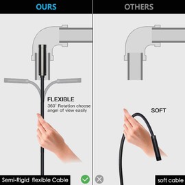 Lighting Inspection Camera, Endoscope Camera, 3-in-1 Borescope, Micro USB/Type-C Inspection Camera with Lighting, Compatible with Android Phones/Laptops/Windows etc. (5M Long)