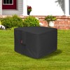 SheeChung Fire Pit Cover Suqare-Waterproof 600D Heavy Duty Square Patio