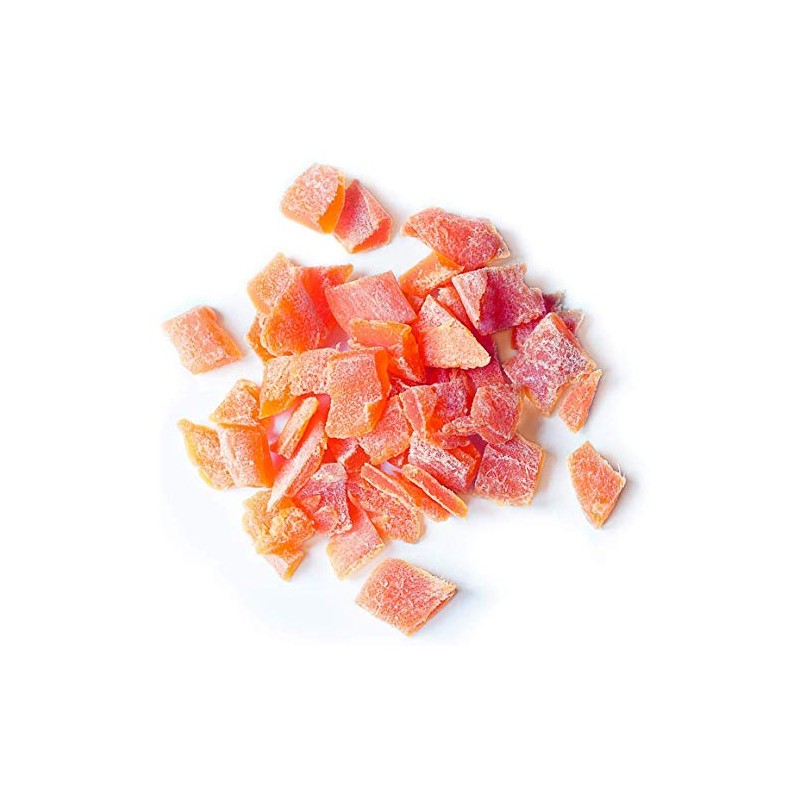 Natural Dried Papaya Dices, Low Sugar, Unsulphured, 4 lb from