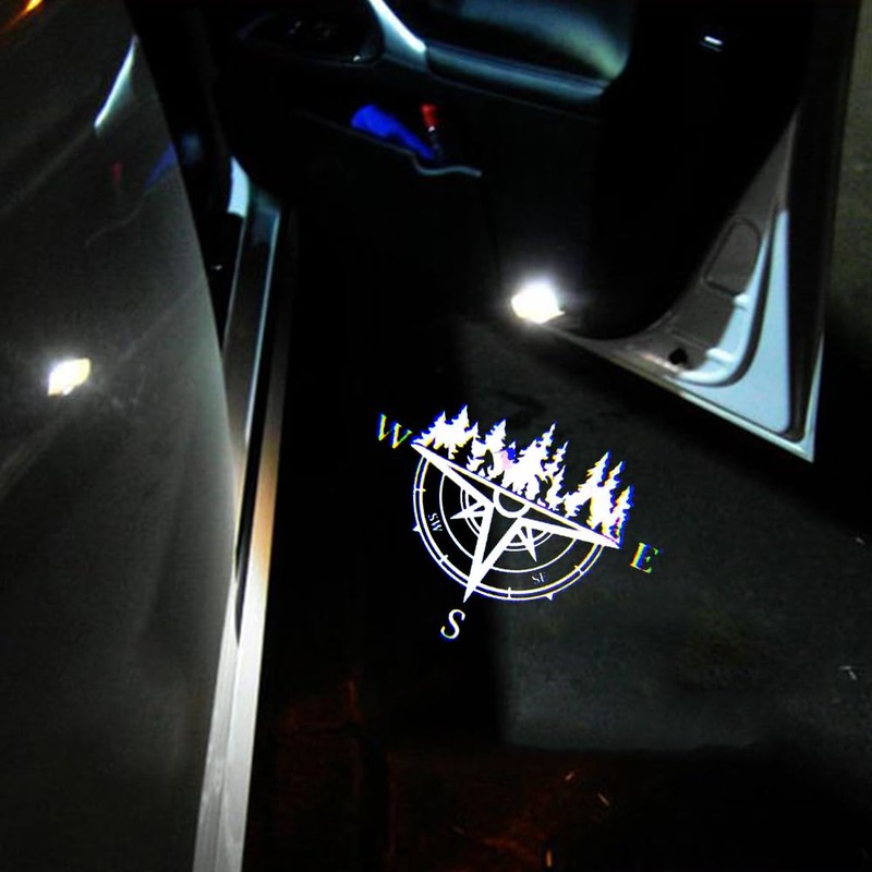 LED Car Door Logo Lights Compatible for Armada 2017-2022 Courtesy