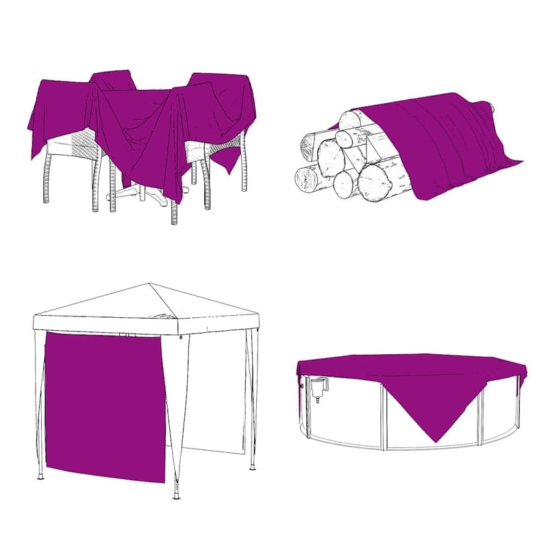 vidaXL Transparent Tarpaulin with Eyelets 1 x 2 m Polyethylene,