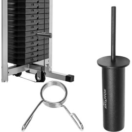 AHTAPFON Gym Pin Extender With 1 x Spring Clip,Weight Stack Pin,Weight Extender Pin,Fits Add 2" Weight Plates for Cable Machine,Fitness Equipment for Gym Home (10mm × 110mm)
