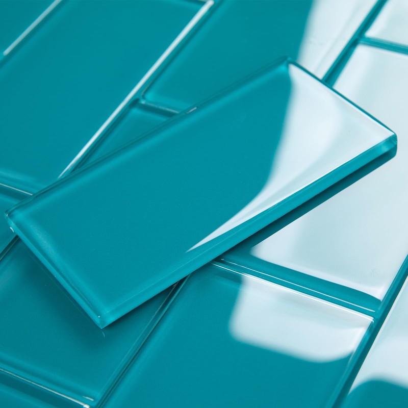 Soulscrafts Glass Tile for Backsplash, Glass Subway Tile 3x6 Inch